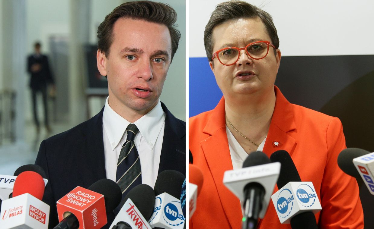Spięcie w programie na żywo. W rolach głównych: Lubnauer i Bosak