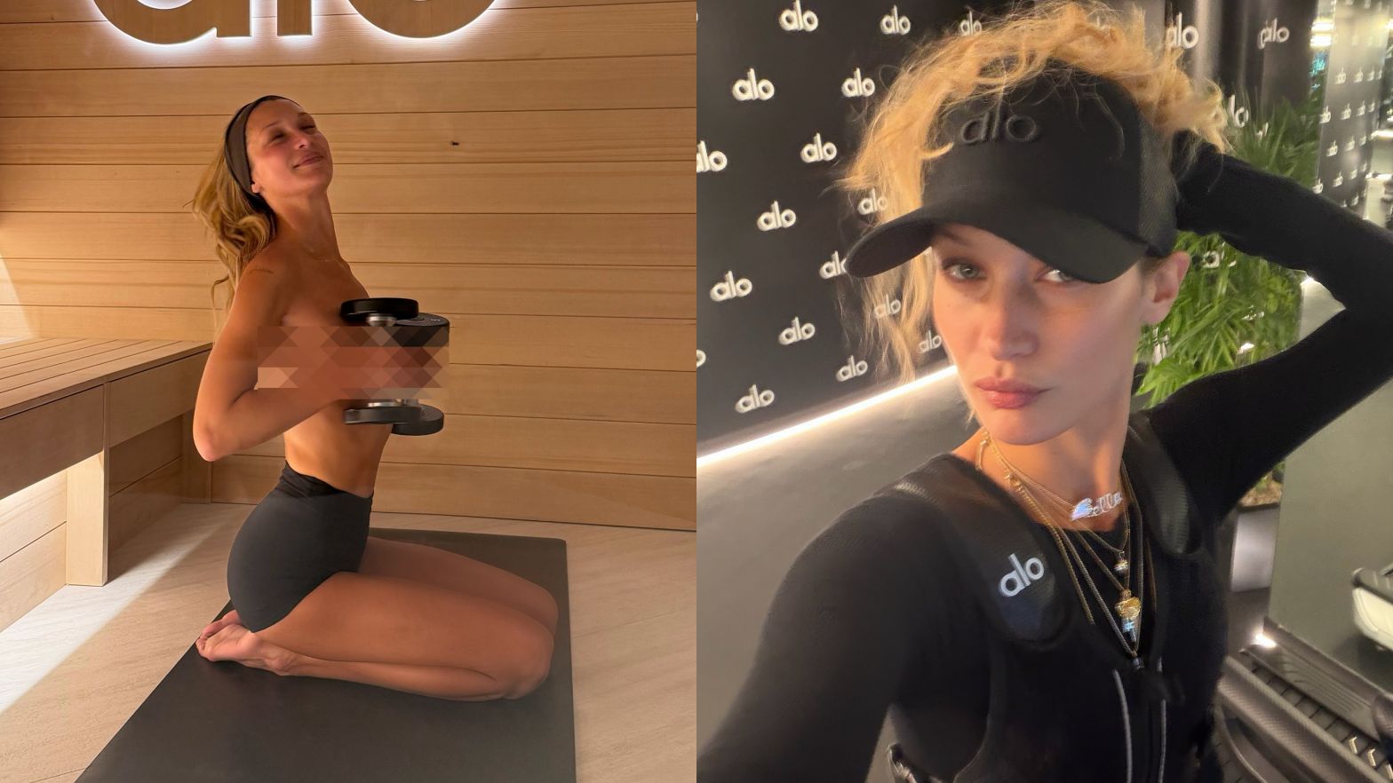 Bella Hadid trenuje topless i zachwyca formą na siłowni