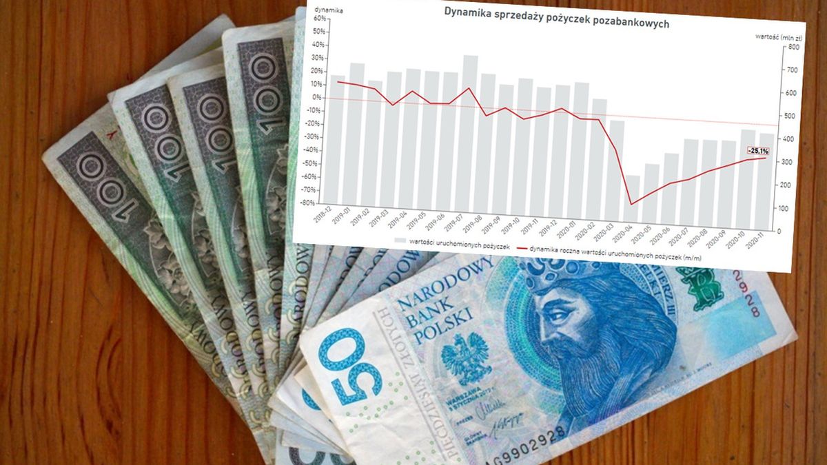 Pożyczamy dużo mniej pieniędzy od instytucji pozabankowych.