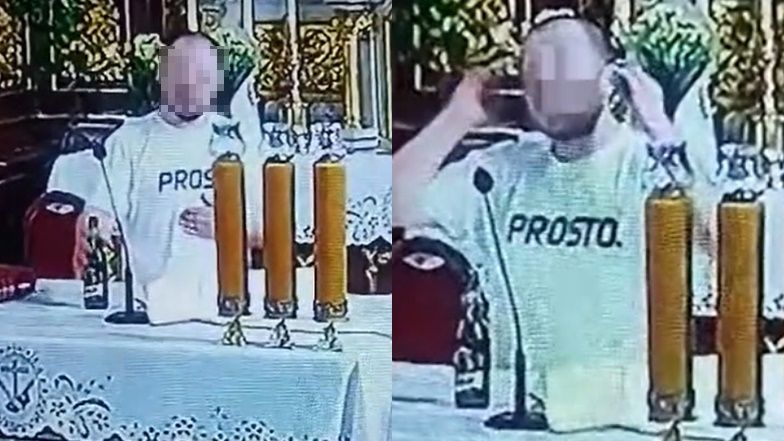 Przyszedł z piwem do kościoła i wygłosił "kazanie"