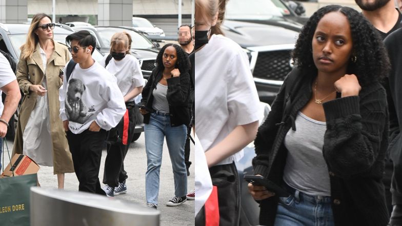 Angelina Jolie z dziećmi na lotnisku