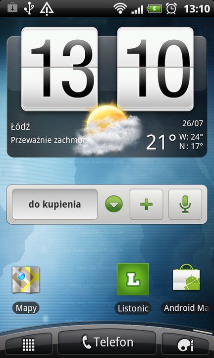Listonic z wygodnym widżetem 2