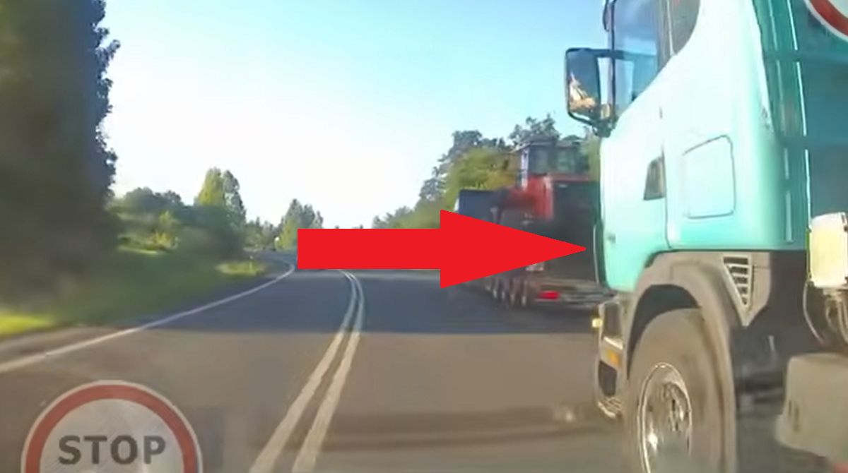 O krok od tragedii. Ciężarówka spycha na czołówkę z BMW