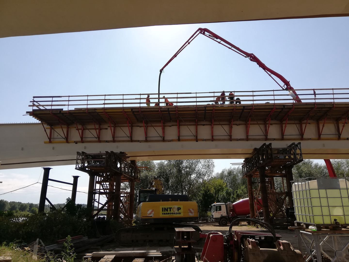 Budowa mostu na Wiśle w Sandomierzu