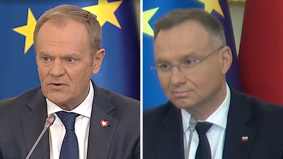Donald Tusk i Andrzej Duda na Radzie Gabinetowej