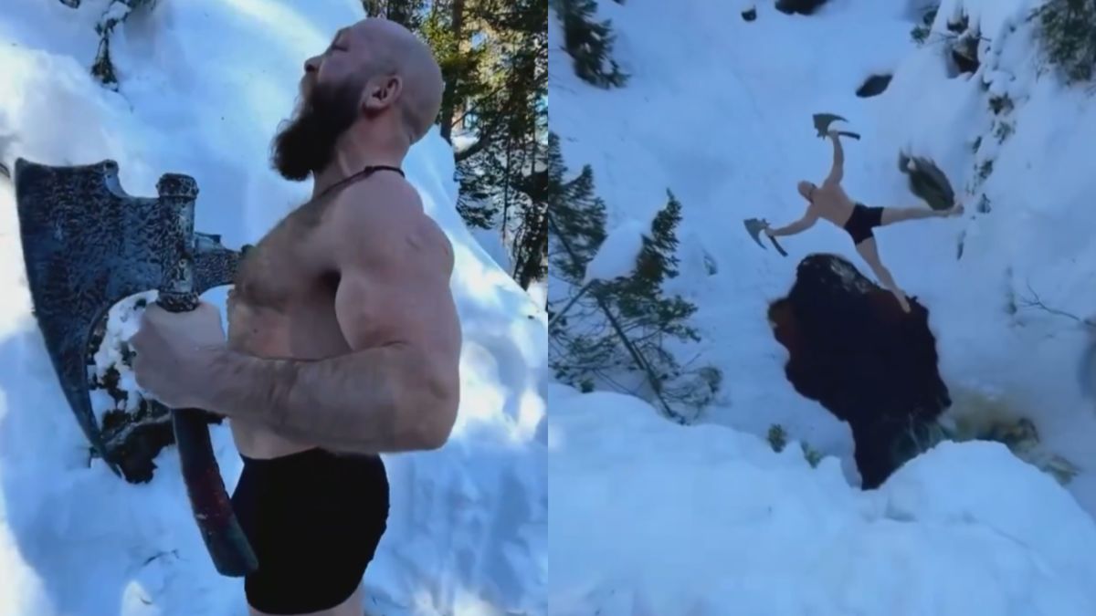 Norweg jest specjalistą od morderczych skoków. Upodobnił się do postaci z gry