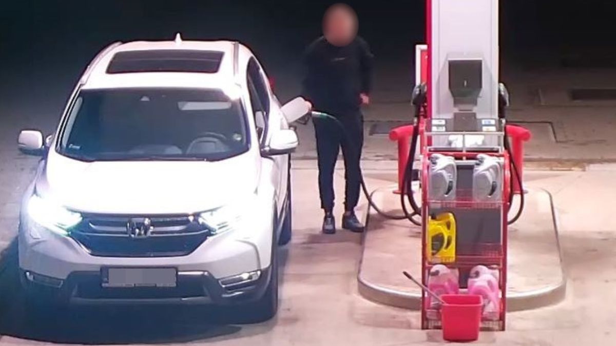 Złodziej samochodu złapany na stacji paliw