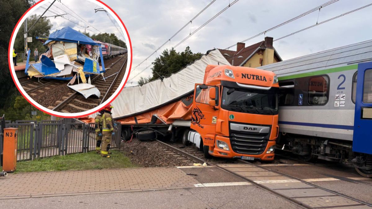 Wypadek w Gdańsku. Pociąg zderzył się z ciężarówką