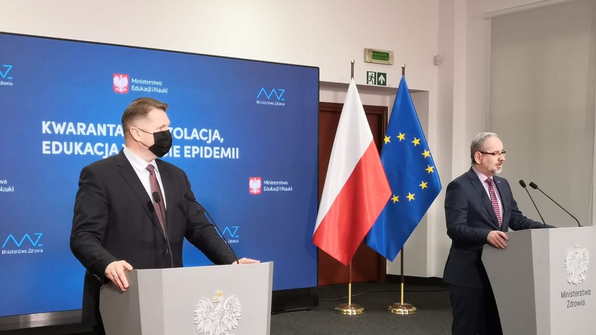 Konferencja ministra zdrowia i ministra edukacji