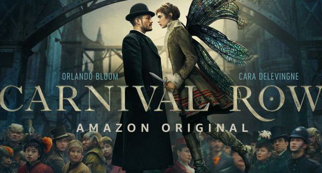 Cara Delevingne i Orlando Bloom w serialu "Carnival Row"