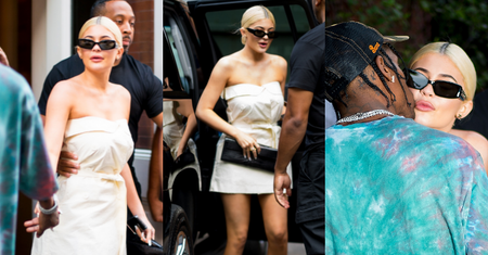 Kylie Jenner w sukience za 5 tysięcy czule żegna się z chłopakiem