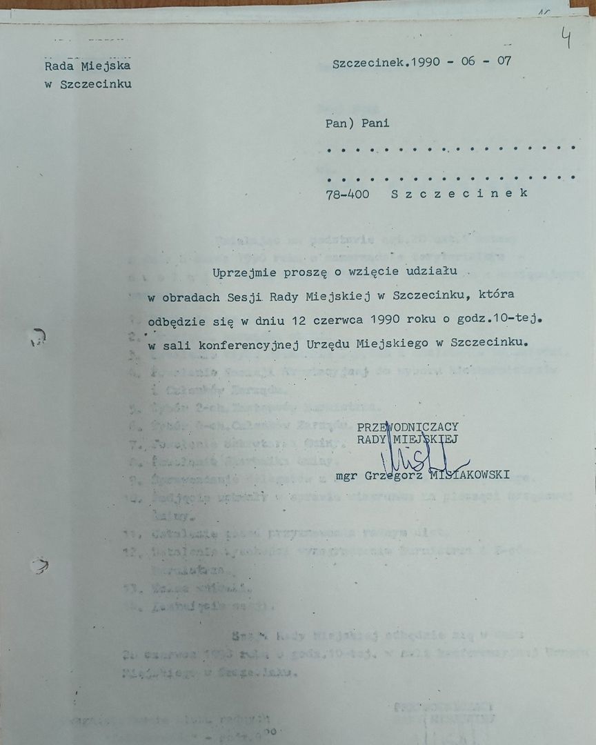 Pierwszy rok działalności Rady Miasta w Szczecinku