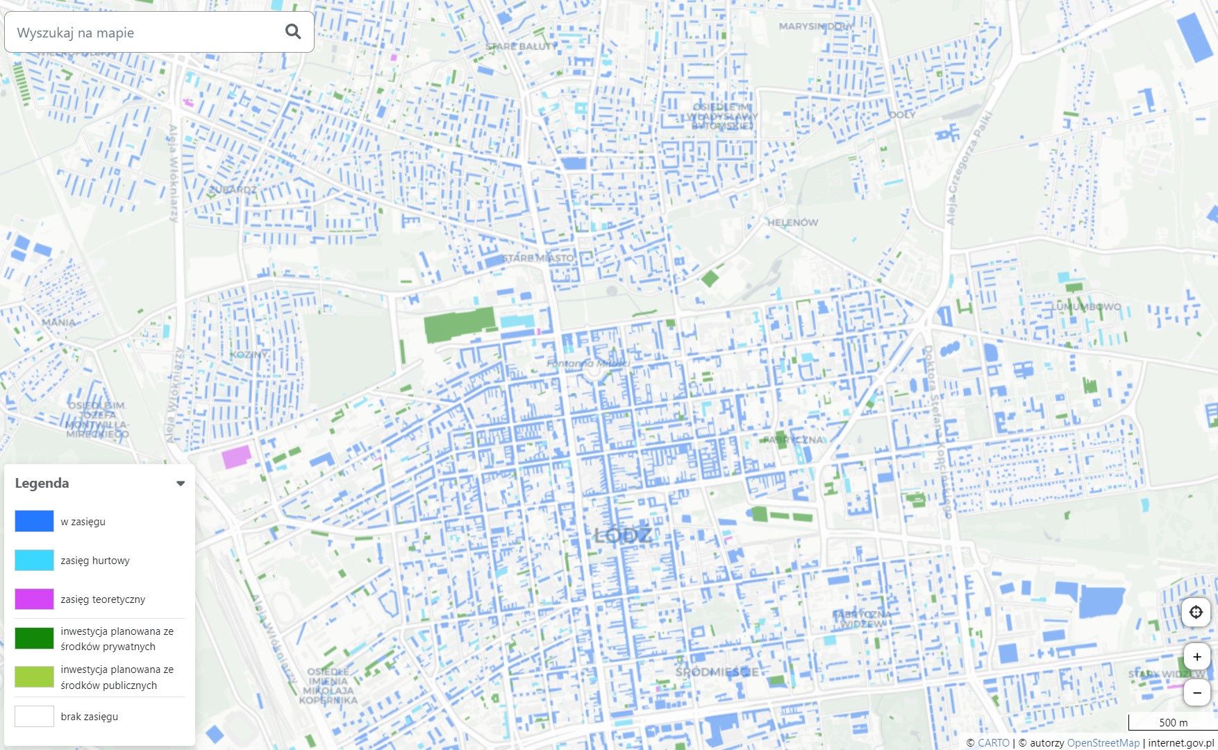 Mapa szybkiego internetu w Polsce
