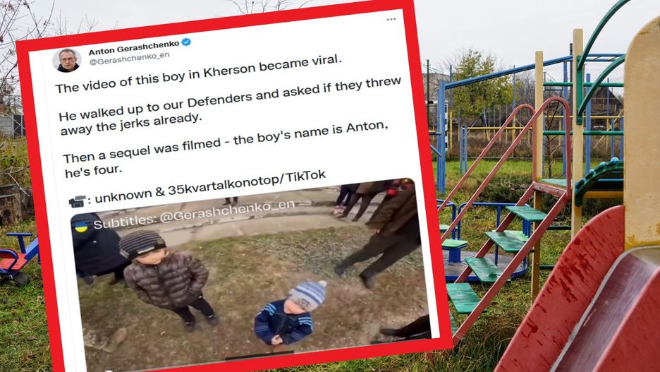 4-latek z Ukrainy zwrócił się do obrońców 
