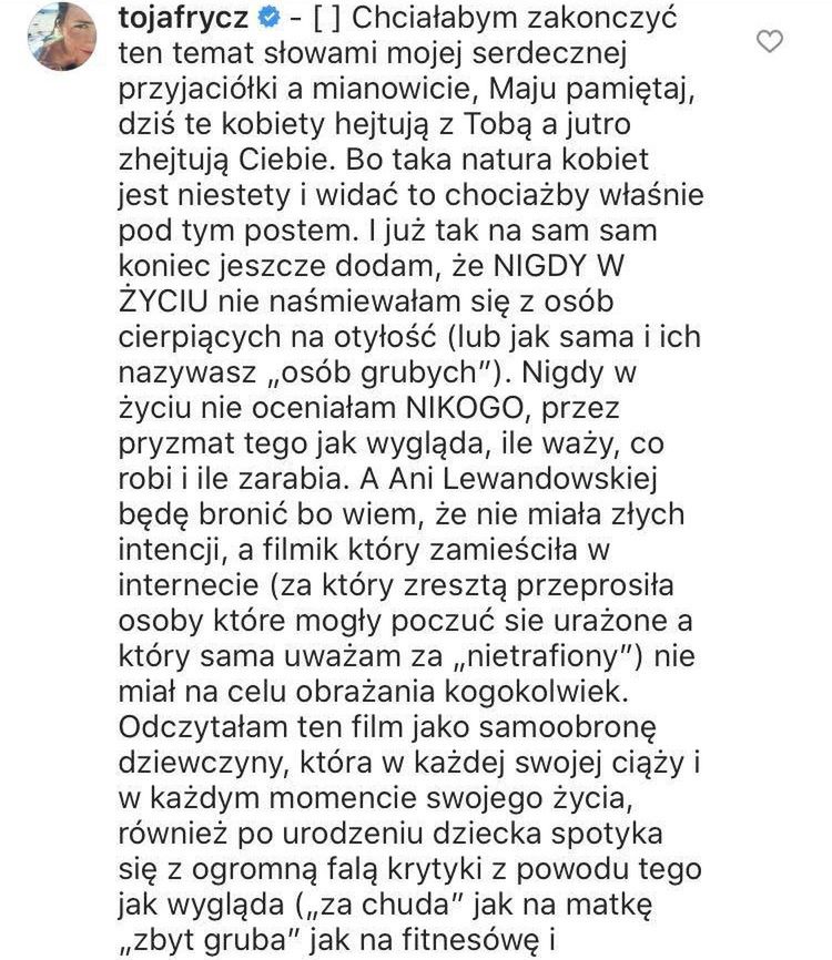 Olga Frycz i Maja Bohosiewicz bronią przebranej za osobę otyłą Anny Lewandowskiej