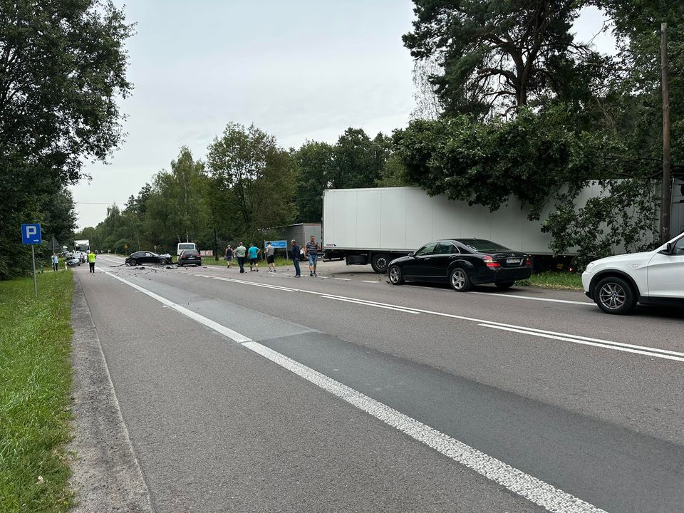 Wypadek na drodze krajowej nr 19 w Wandzinie