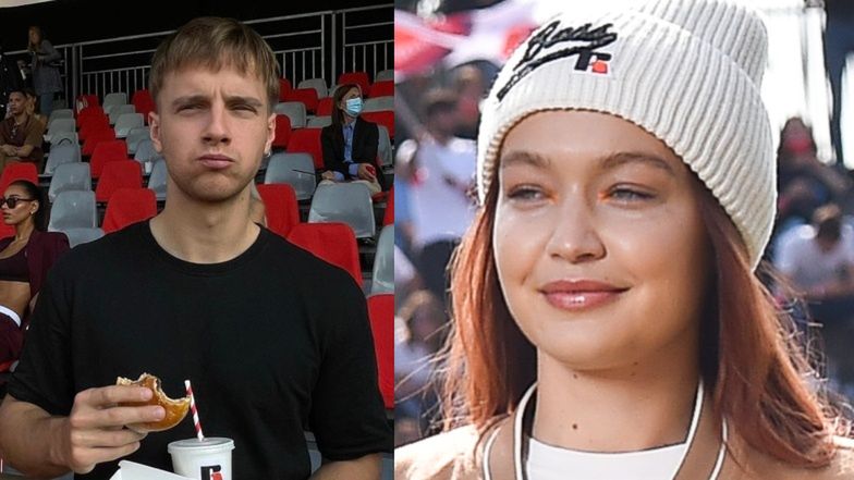 Maciej Musiał pożera burgera w Mediolanie i ekscytuje się na widok Gigi Hadid