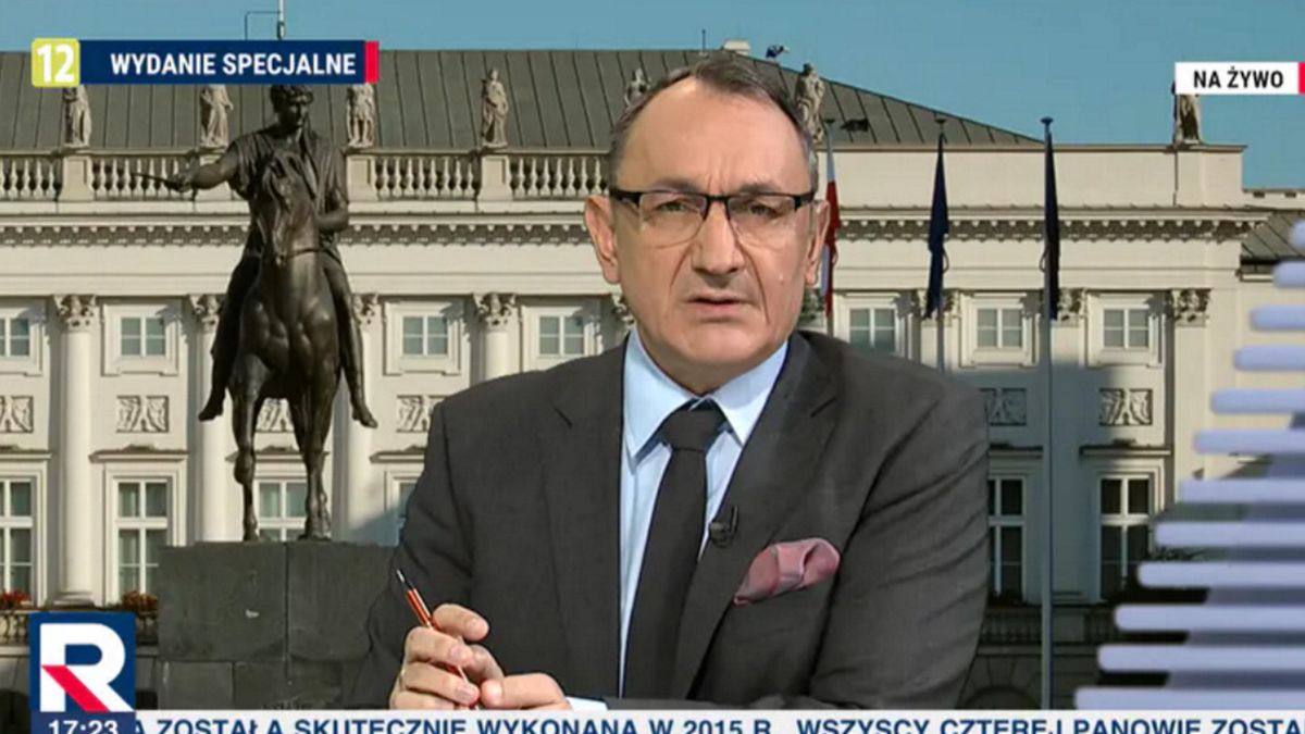 Adrian Stankowski poprowadził wieczorną debatę w Telewizji Republika