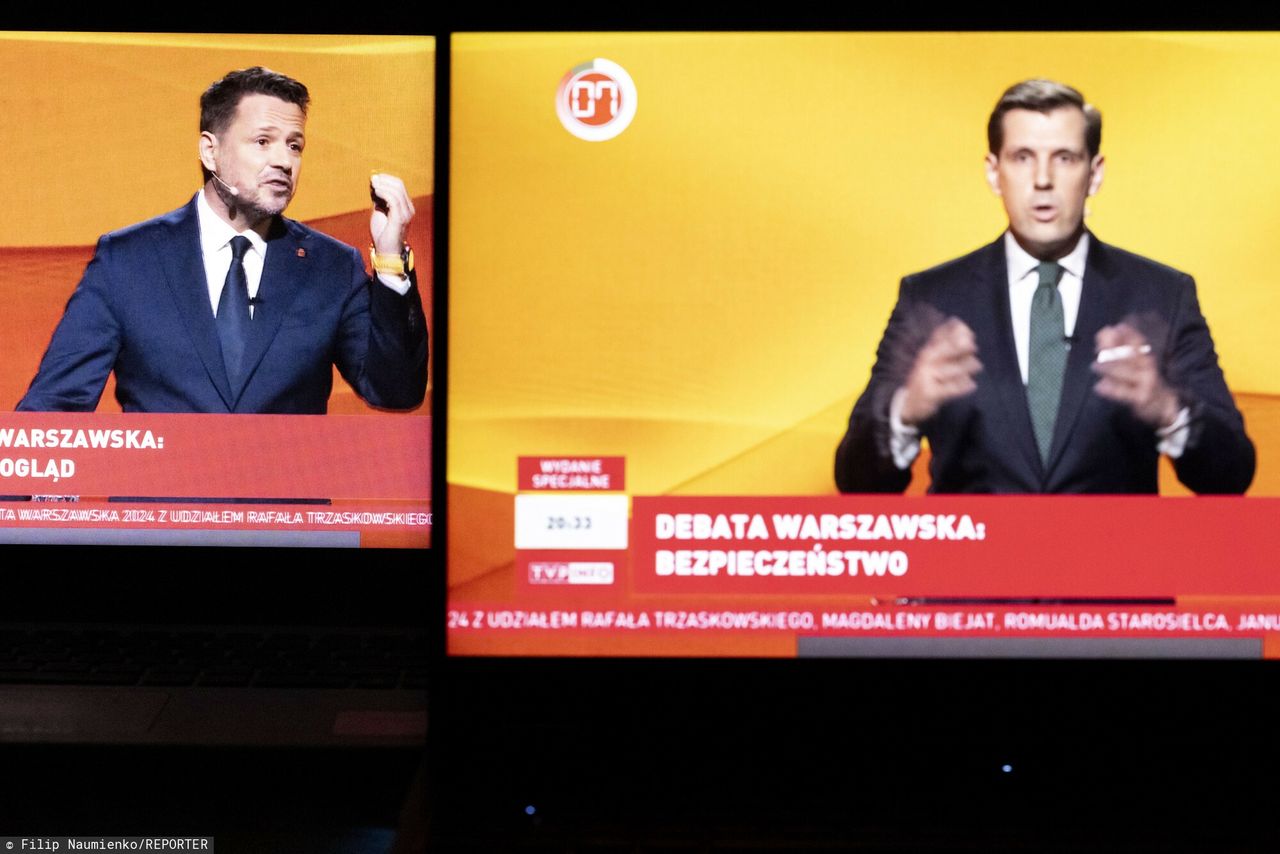 Debata kandydatów na prezydenta Warszawy w TVP