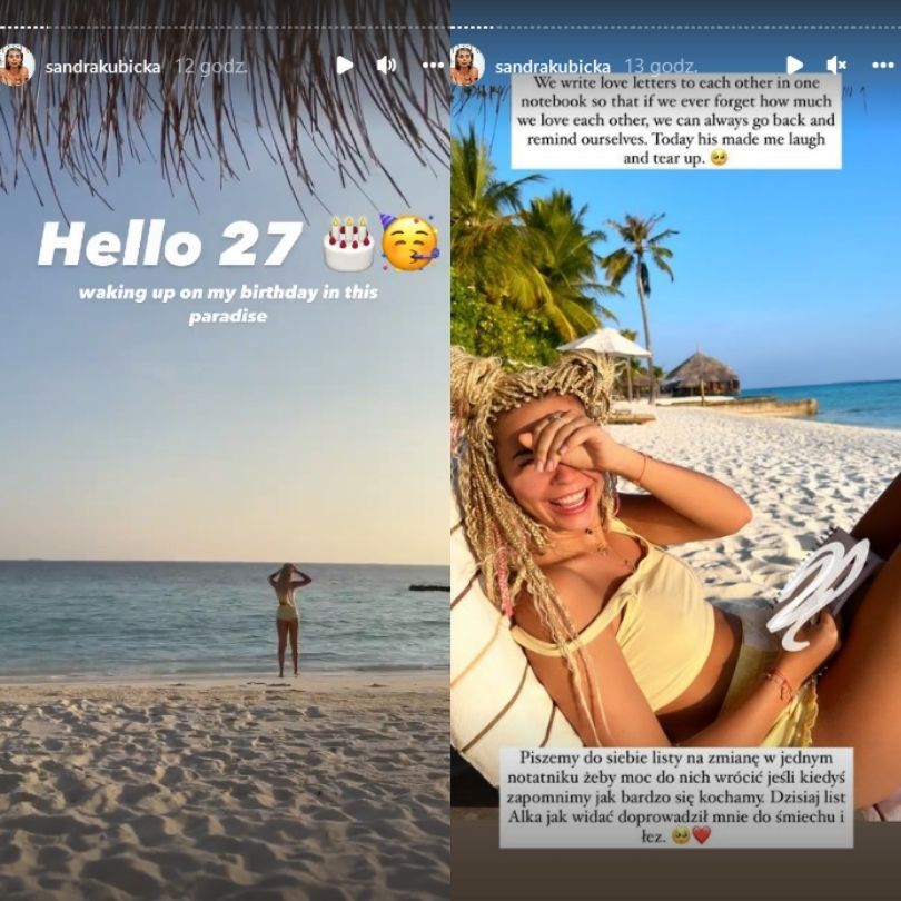 Sandra Kubicka świętuje 27. urodziny na Malediwach