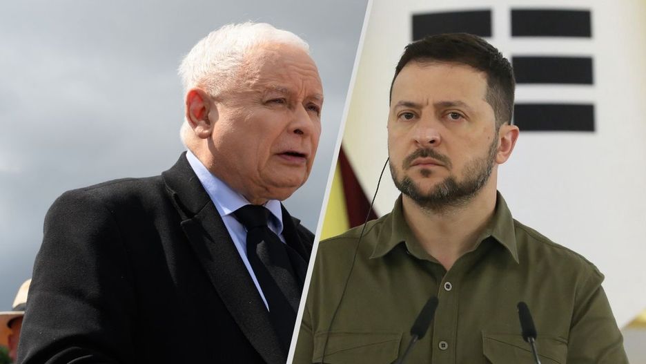 Jarosław Kaczyński i Wołodymyr Zełenski