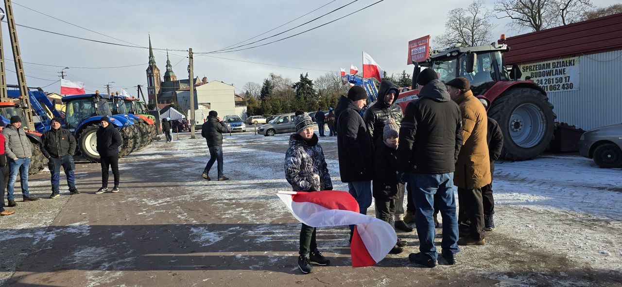 Protest rolników w Bielsku 
