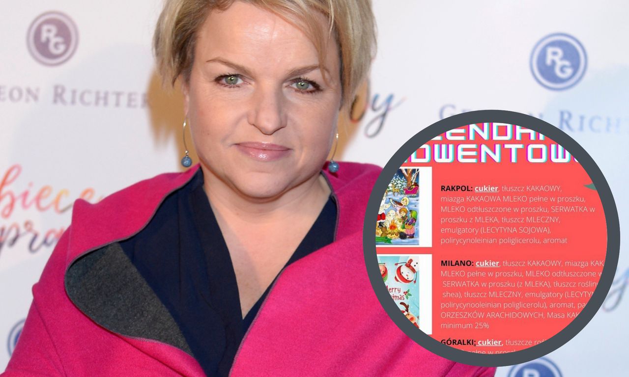 Katarzyna Bosacka mocno o kalendarzach adwentowych. Instruuje, jak czytać etykiety