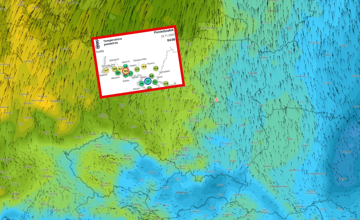 Wyjątkowo wysokie temperatury. IMGW pokazało wskazania z Sudet