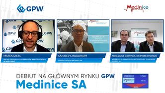 Medinice debiutuje na głównym rynku GPW. Przecena przekroczyła już 10 procent