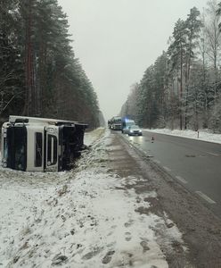 Ciężarówka wpadła do rowu. Kierowca miał prawie 3 promile