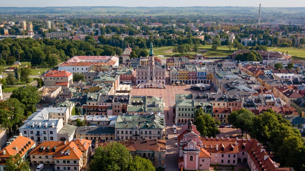 Zamość z lotu ptaka