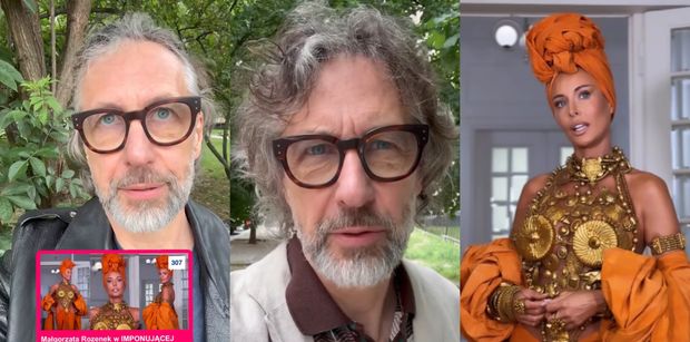 Drama o sukienkę barwioną pigmentem z pyłu ghańskich skał trwa. Szymon Majewski "COFA" słowa o stylówce Małgosi Rozenek (WIDEO)