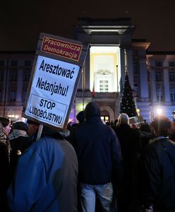 "Aresztować Netanjahu". Protest w Warszawie po decyzji rządu