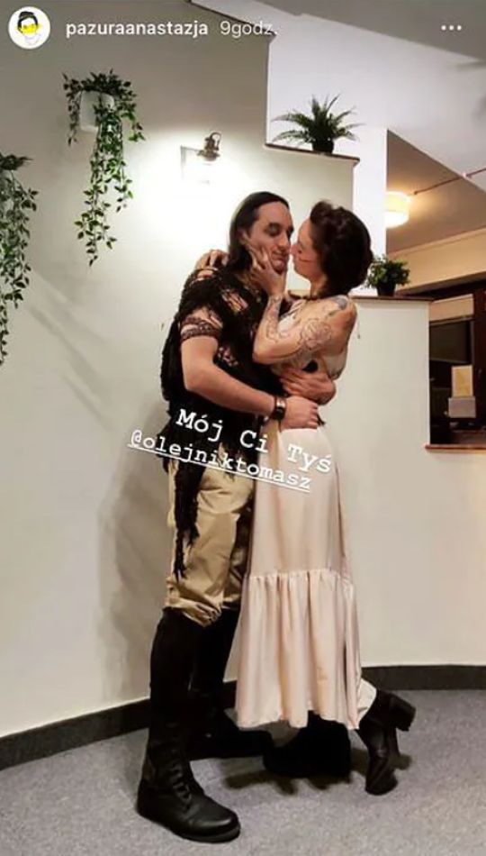 Anastazja Pazura z partnerem Tomaszem Olejnikiem