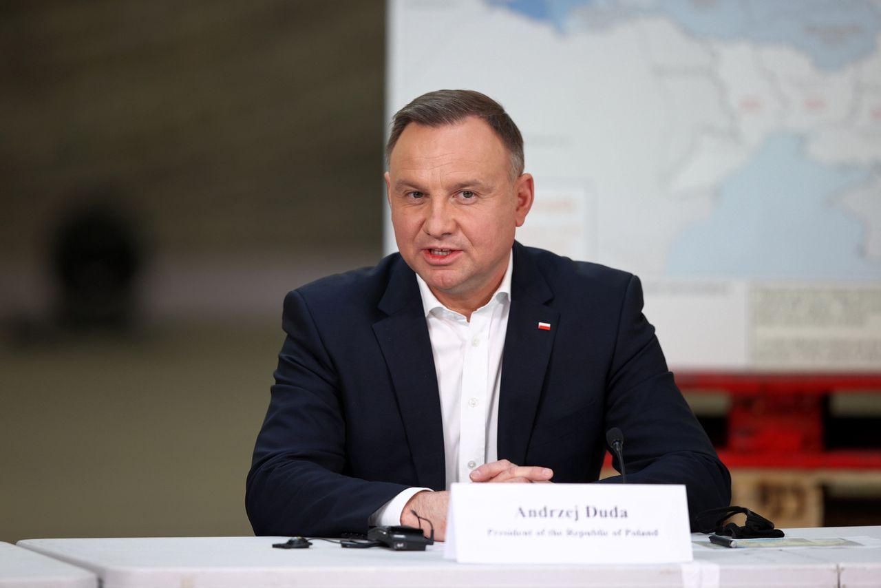 Prezydent Andrzej Duda w Rzeszowie podczas spotkania z Joe Bidenem