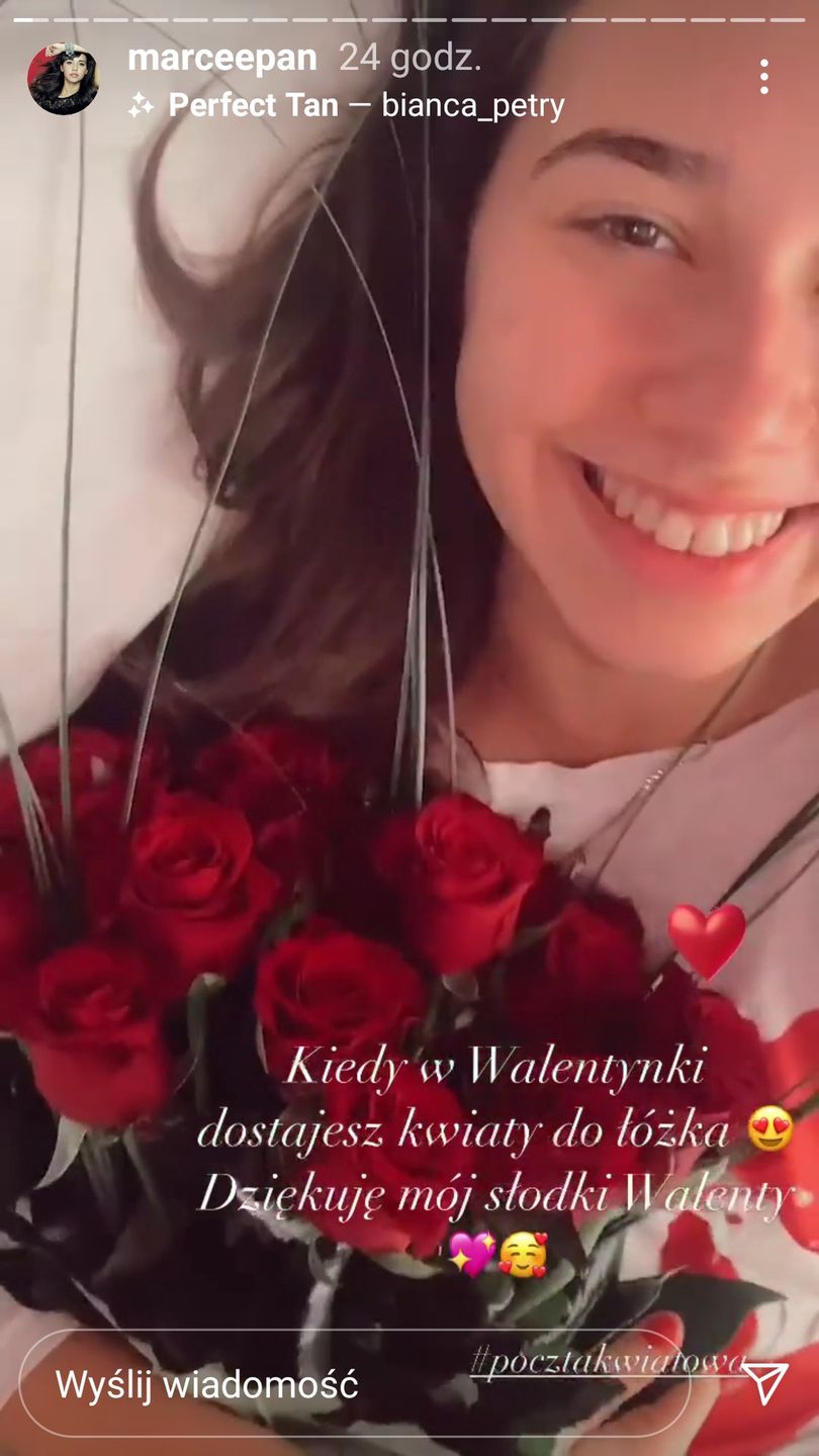 Dziewczyna Piotra Żyły, Marcelina Ziętek, świętuje walentynki