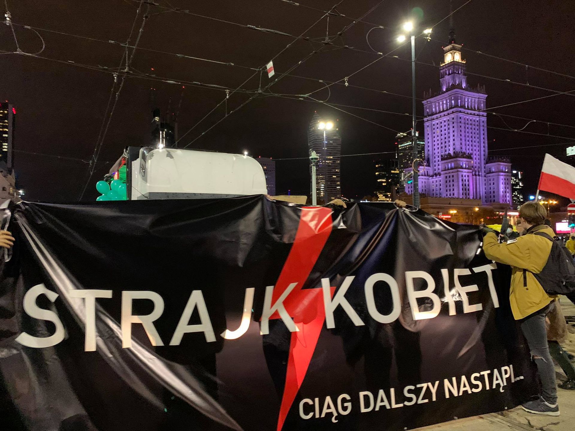 Piątkowy protest w Warszawie 