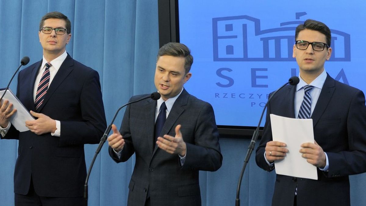 Od lewej: Adam Rogacki, Adam Hoffman i Mariusz Antoni Kamiński