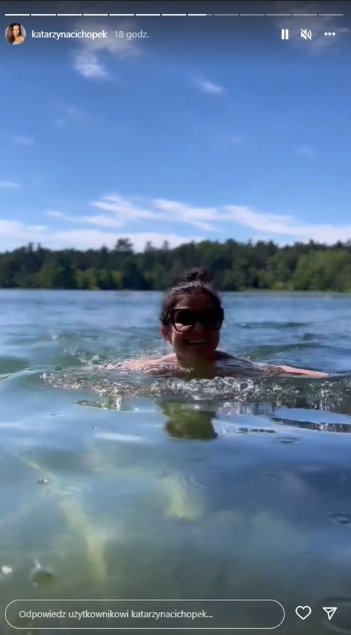 Kasia Cichopek z dziećmi na Mazurach