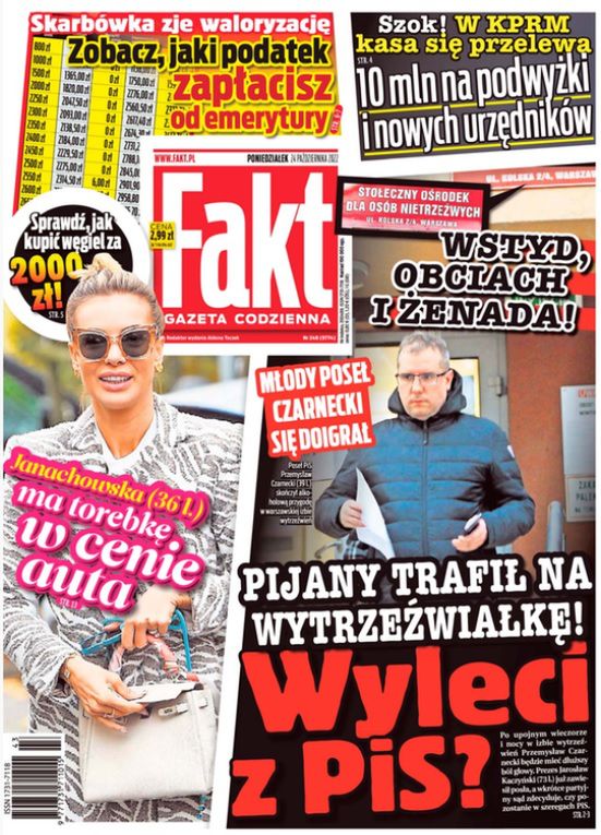Iza Janachowska okładka Fakt 24.10.22