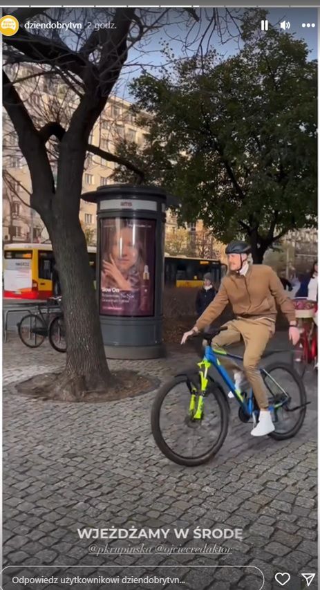 Paulina Krupińska i Damian Michałowski na rowerach