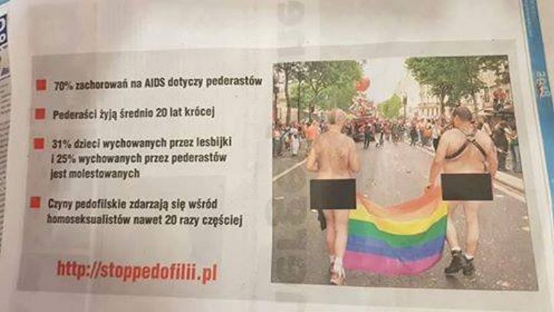 "Homofobiczne kłamstwa". Lokalna gazeta publikuje mocną grafikę