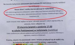 Chcą stawiać maszt telefonii komórkowej. Mieszkańcy: To grozi rakiem