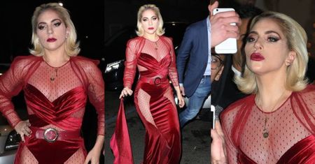 Wystrojona Lady Gaga wygina się do selfie