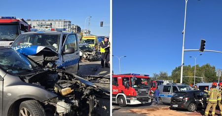 Wypadek z udziałem radiowozu. "Policjanci jechali na sygnale"