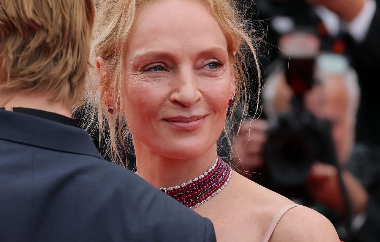 Uma Thurman podczas ceremonii otwierającej Festiwal Filmowy w Cannes 2023