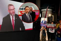 Tłumaczył się po oburzeniu Brauna. Wyniósł rekwizyt ze studia
