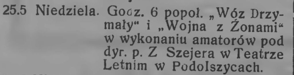 Teatr letni Szejera w Podolszycach