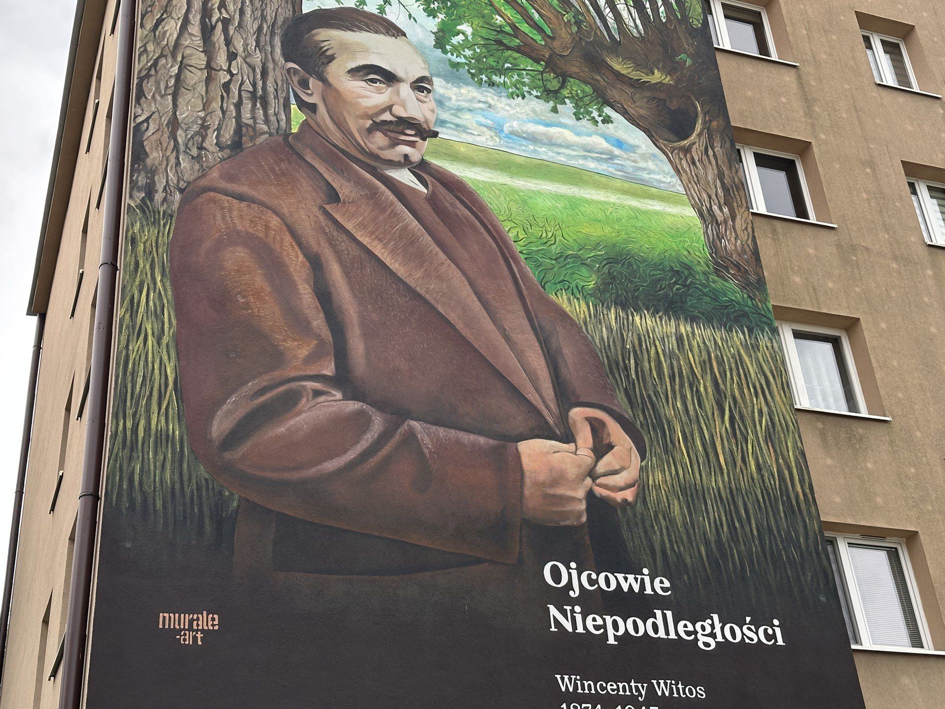 Mural z wizerunkiem Wincentego Witosa w Bochni