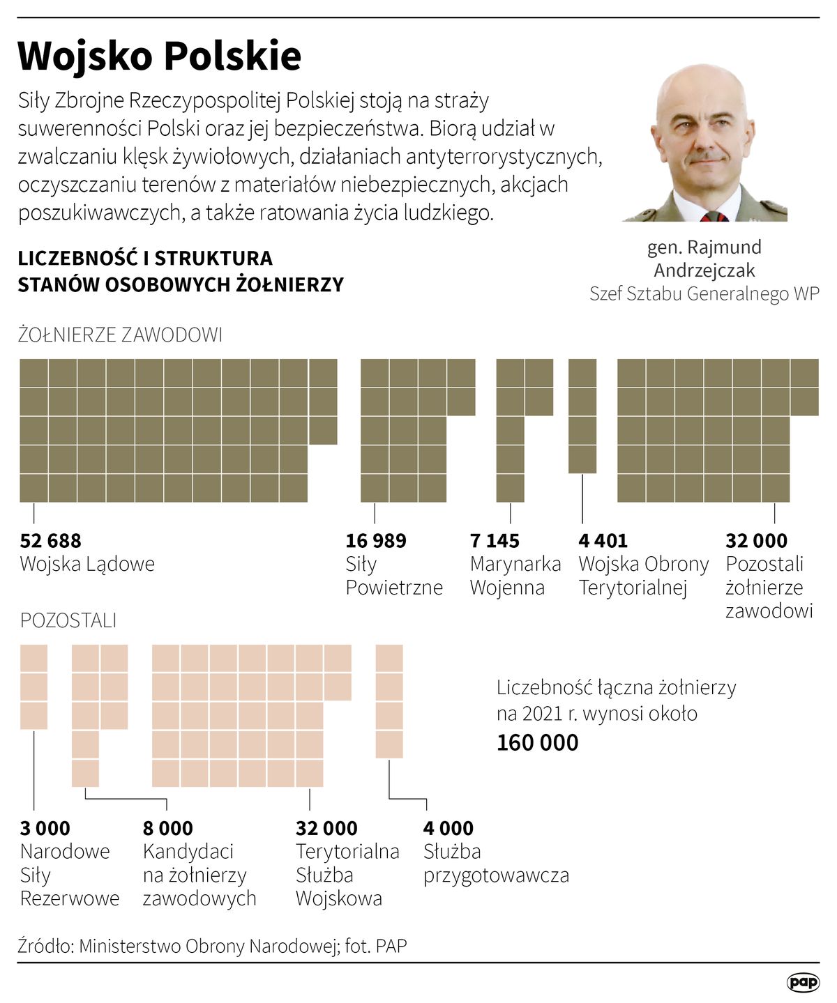 Liczebność Wojska Polskiego w 2022 roku 